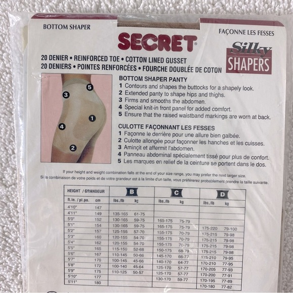 Vintage Secret Silky Shapers Pantyhose in Neutral NWT - Picture 4 of 7